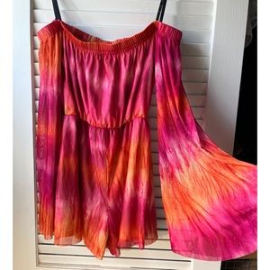 Orange & pink Missguided romper, US 6
